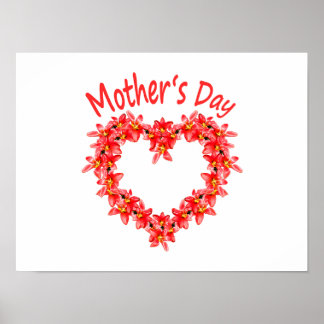 Mother’s Day - Tulip Heart - Illustration |  Poster