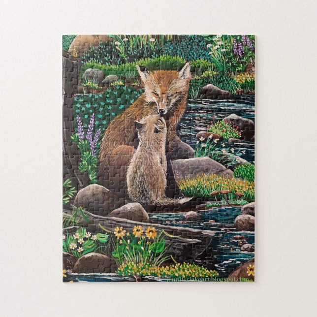 “Mother’s Love” Fox Puzzle 2 (Vertical)
