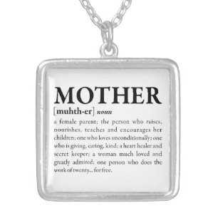 Mother Silver Plated Necklace