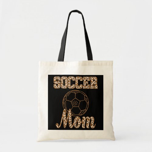 Mother Soccer Mom Leopard Print Cheetah Pattern  Tote Bag