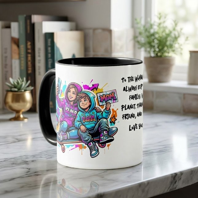  Mother & Son Graffiti Art Coffee Mug (Creator Uploaded)