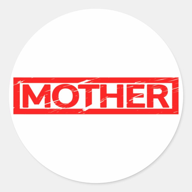 Mother Stamp Classic Round Sticker (Front)