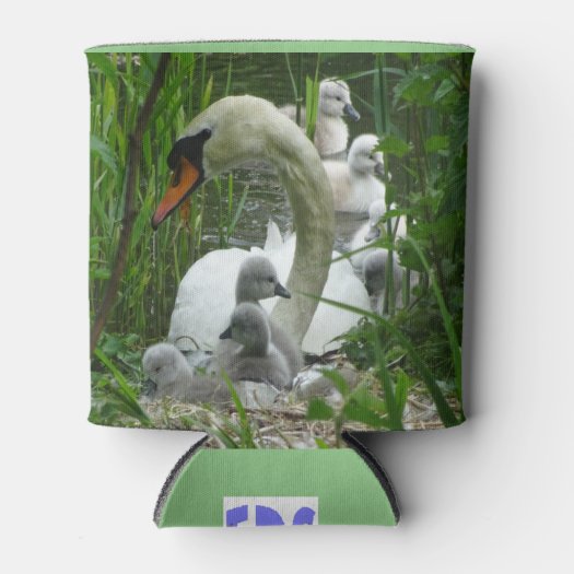 Mother Swan with Babies Can Cooler