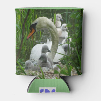 Mother Swan with Babies Can Cooler