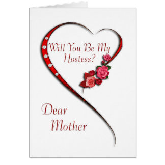 Mother, Swirling heart Hostess invite