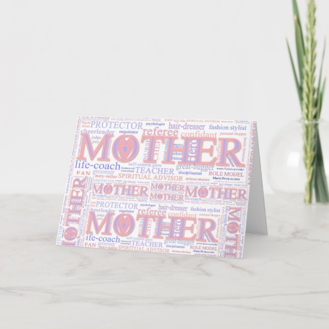 MOTHER: The many roles of a mother - CustomizeCard Holiday Card (Front)
