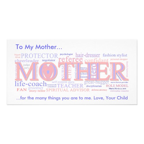 MOTHER The many roles of a mother _ Photo Card