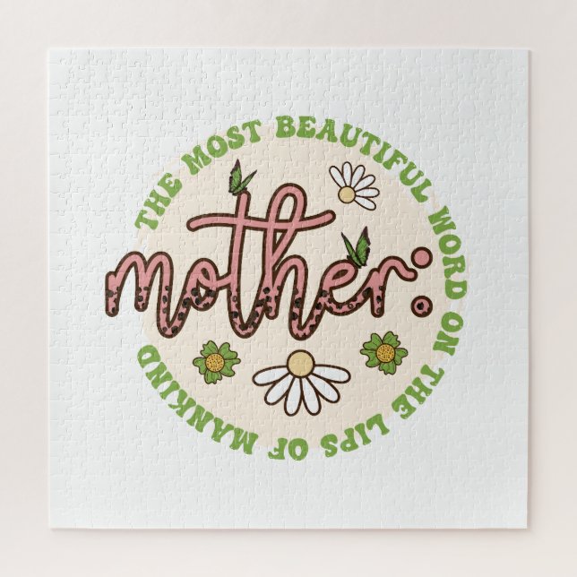 Mother The Most Beautiful World Jigsaw Puzzle (Vertical)