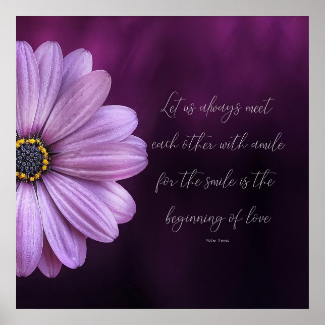 Mother Theresa quote  24" x 24",  Poster Paper (Front)