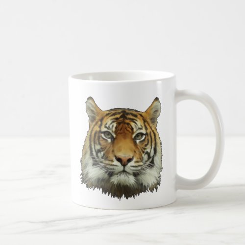 Mother Tiger head illustration orange black Coffee Mug