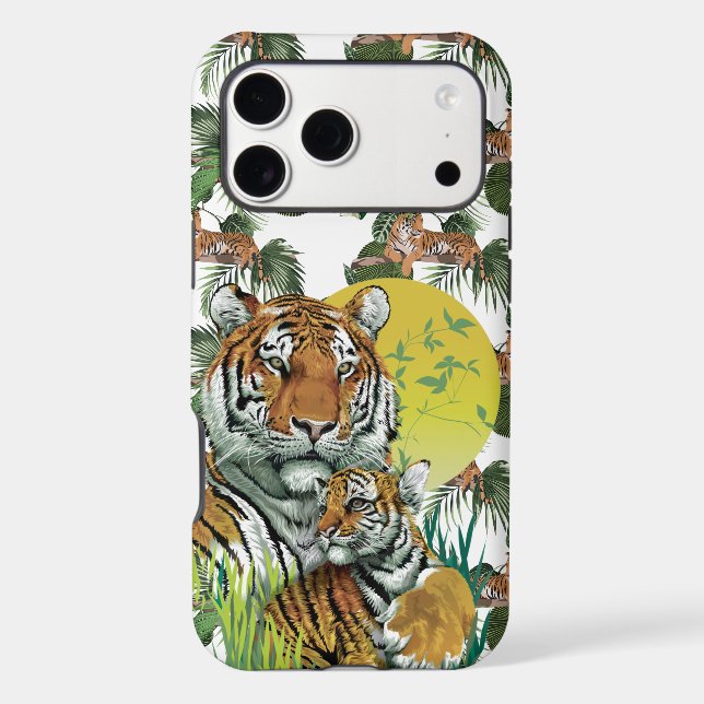 Mother Tiger With Cub Case-Mate iPhone Case (Back)