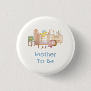 Mother To Be Blue Nursery Toys Chicken Baby Shower Button
