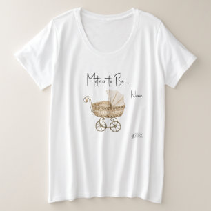 Mother-to-Be Boho Baby Shower Plus Size T-Shirt