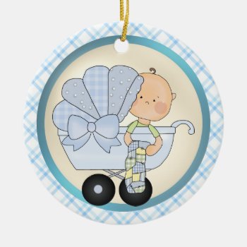 Mother To Be Cartoon Boy Ornament by doodlesfunornaments at Zazzle