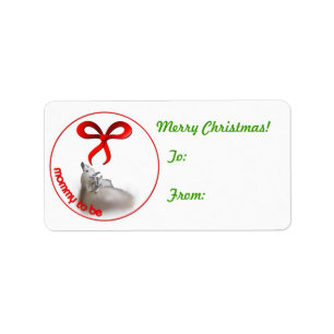 Mother to be Goat Christmas Gift Tag Sticker