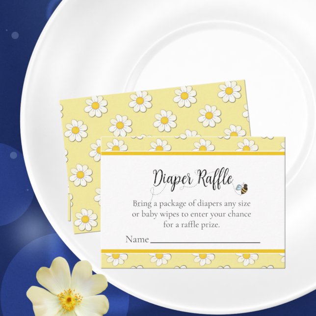 Mother-to-Bee Baby Shower Diaper Raffle Enclosure Card (Creator Uploaded)