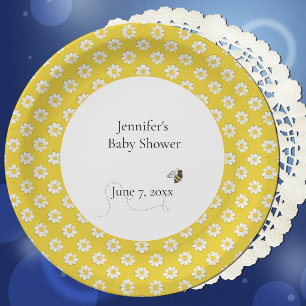 Mother-to-Bee Baby Shower Paper Plates