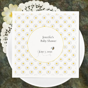 Mother-to-Bee Baby Shower White Napkins