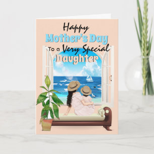 Mother tropical paradise window card