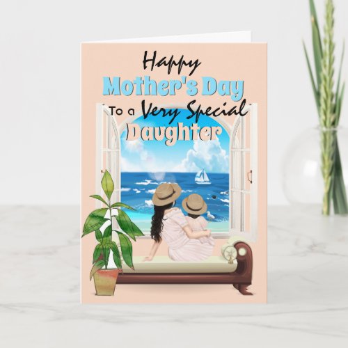 Mother tropical paradise window card