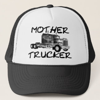 MOTHER TRUCKER - BLACK & WHITE HAT