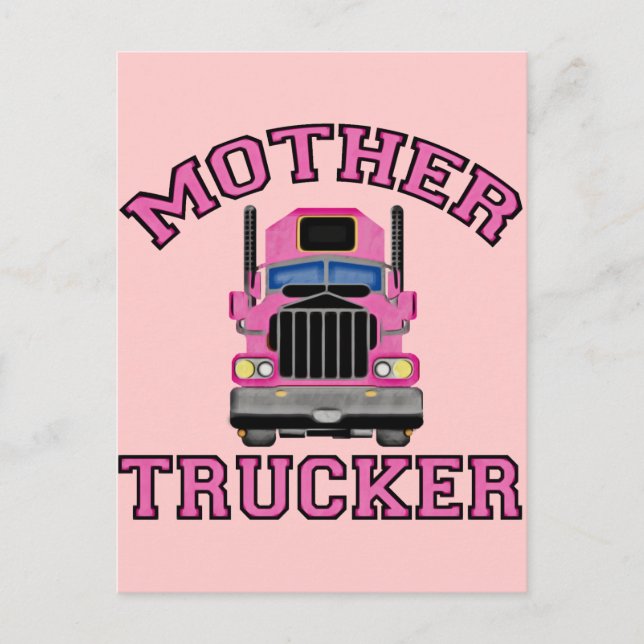 Mother Trucker Postcard (Front)