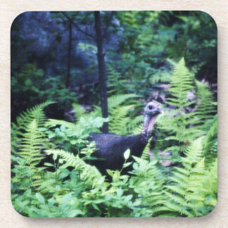 Mother Turkey in Ferns Cork Coaster