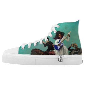 Mother Turtle Hi Tops Printed Shoes