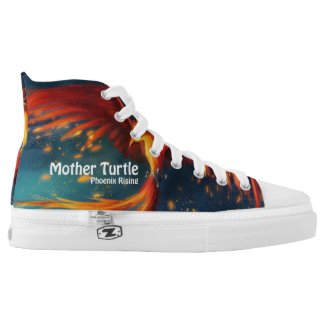 Mother Turtle Phoenix Hi Tops Printed Shoes