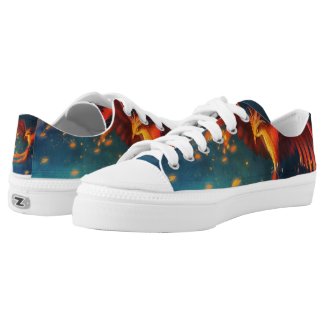 Mother Turtle Phoenix Rising Lo Tops Printed Shoes