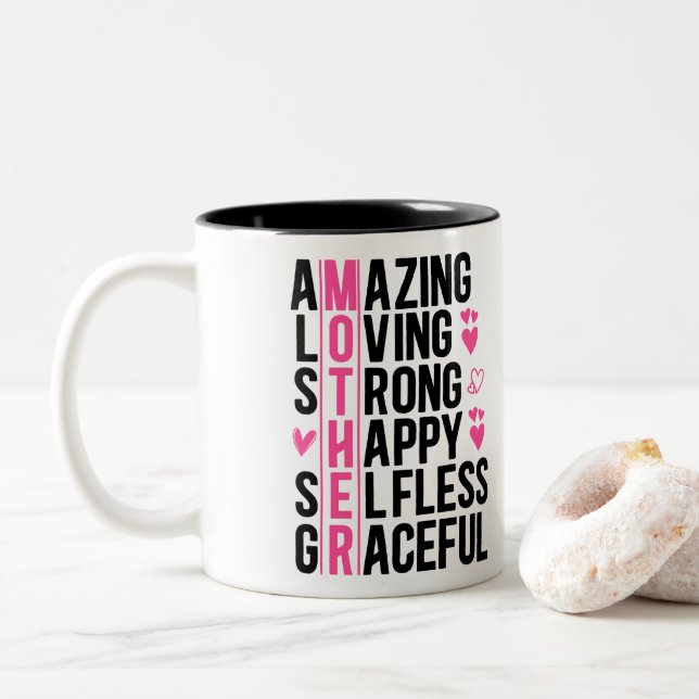 Mother Two-Tone Coffee Mug (With Donut)