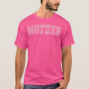 Mother Varsity Weathered Letters Pink T-Shirt