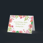 Mother Watercolor Flowers Religious Birthday Card<br><div class="desc">Let your mother know how special she is in your life by sending her this birthday card. The religious birthday message is surrounded by brightly colored flowers</div>
