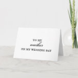 Mother Wedding Card at Zazzle