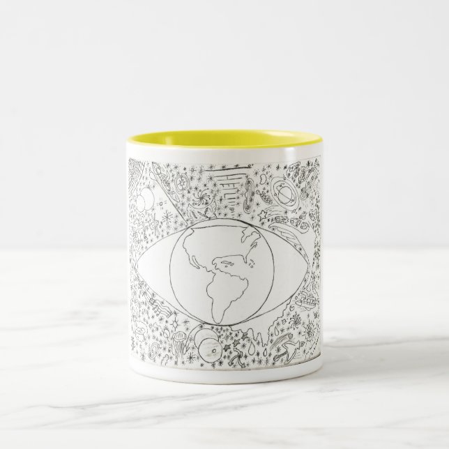 mother weeps 1 Two-Tone coffee mug (Center)