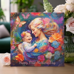 Mother with Baby Girl First Mother's Day Card