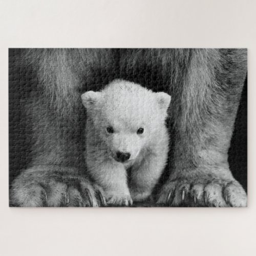 Mother With Baby Polar Bear Wildlife Jigsaw Puzzle