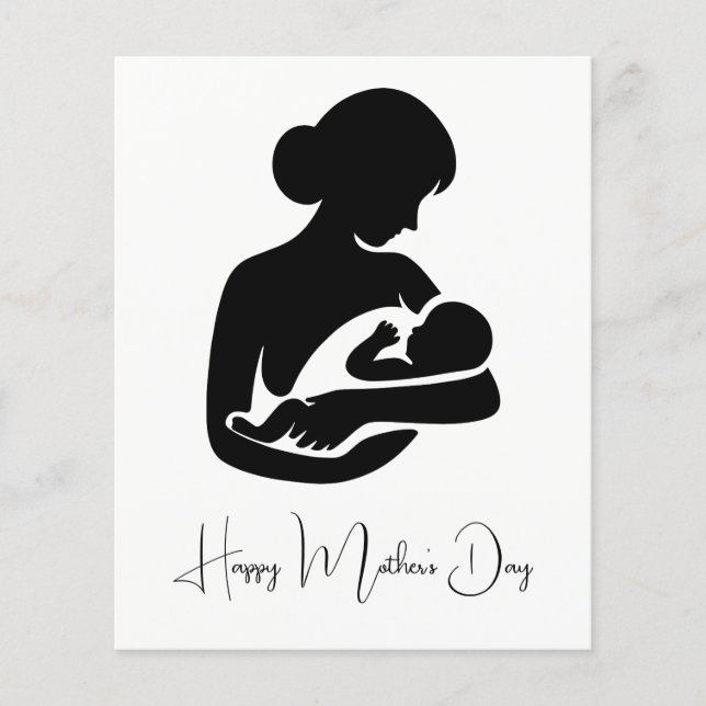 Mother with Newborn Baby Mothers Day Card (Front)