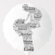 Mother Word Art Balloon