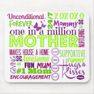 Mother Word Art Mouse Pad