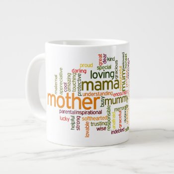Mother Word Cloud Large Coffee Mug by JulDesign at Zazzle
