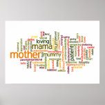 Mother Word Cloud Poster at Zazzle