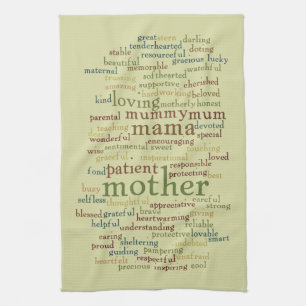 Mother Word Cloud Towel