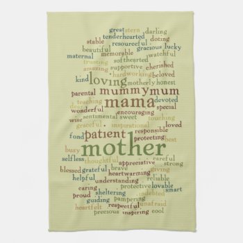 Mother Word Cloud Towel by JulDesign at Zazzle