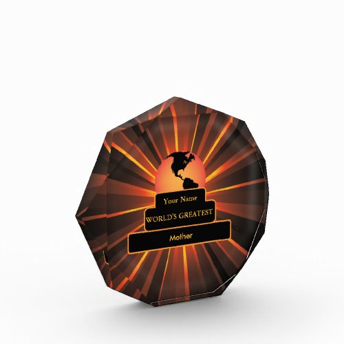 Mother Worlds Greatest Custom Gold Award