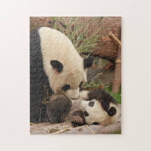 Motherand Baby Animal Panda Bear PhotographyAnimal Jigsaw Puzzle
