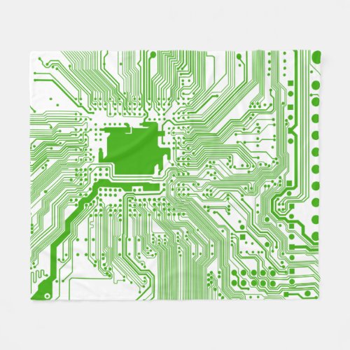 motherboard computer circuit fleece throw_green 2