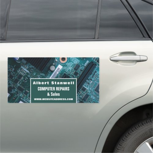 Motherboard Information Technology Computer Car Magnet