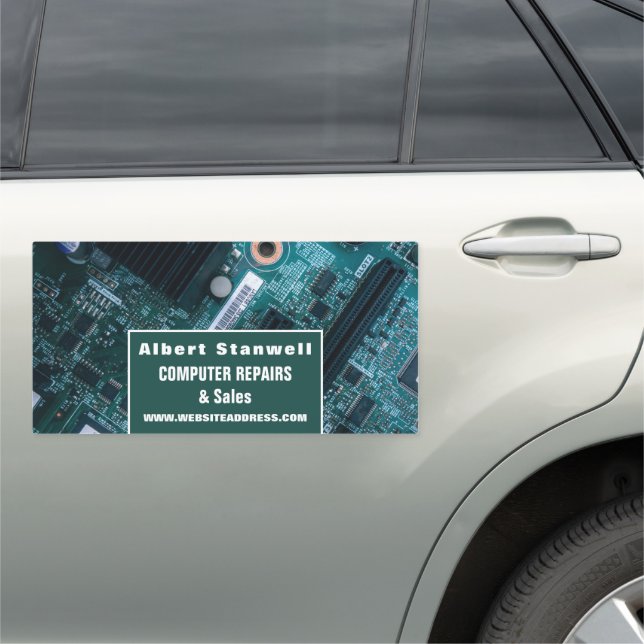Motherboard, Information Technology, Computer Car Magnet (In Situ)
