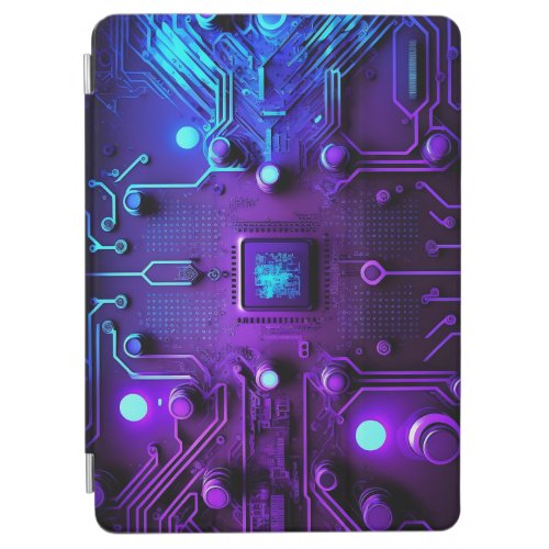 Motherboard Microchip Purple Blue IT Computer Back iPad Air Cover